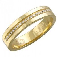 Обручальное кольцо Т10917 из красного золота, гладкое